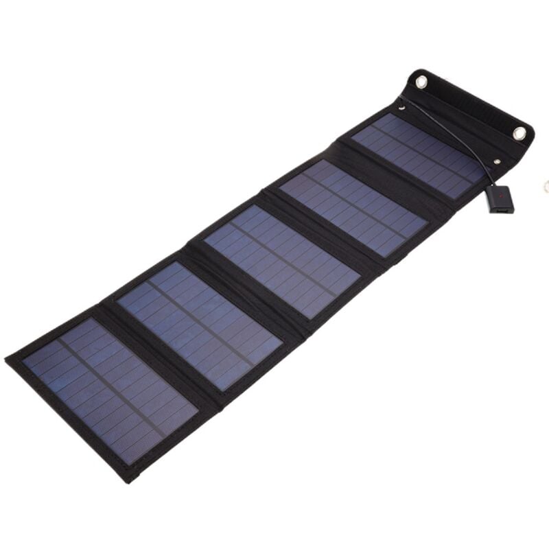 Linghhang - Sac pliant de panneau solaire 15W/5V, panneau de charge solaire pliable flexible pour téléphone portable, adapté au camping en plein air,