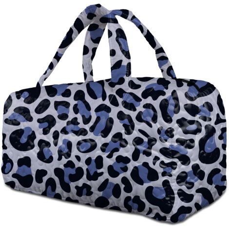 Sac polochon matelassé à motifs moyen femme 48,5x23x23 cm, polyester, week-end zippé, courses et cadeaux