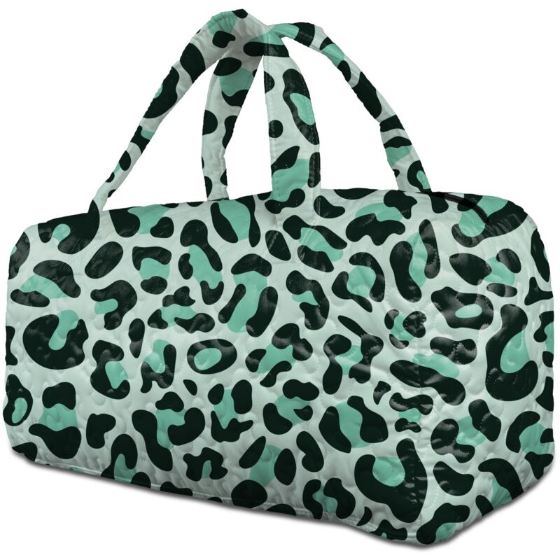 Sac polochon matelassé à motifs polyester moyen femme 48,5x23x23 cm, sac week-end zippé, cadeau travail