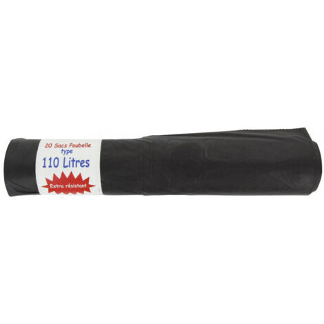 Sac Poub 110lx20 Noir  50 Microns -