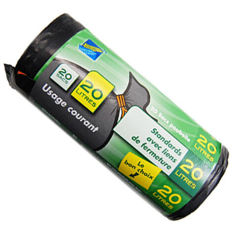 Sac Poub 20lx20 Noir  20 Microns - PUBLI EMBAL