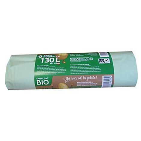 Sac Poub Bio 130lx6 Trans 30microns -