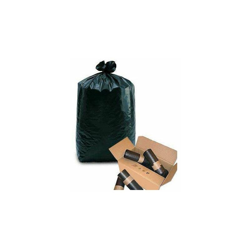 sac poubelle 100l anthracite 40µ - rouleau de 20 sacs