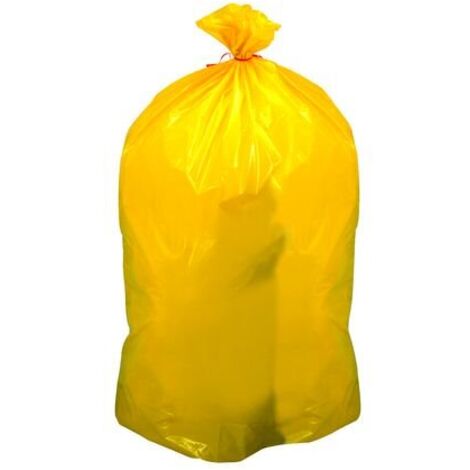 Sac poubelle 110 litres tri sélectif jaune - carton de 200 - Maxiburo