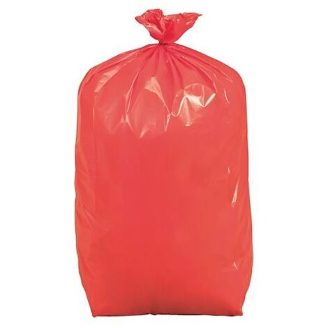 Sac poubelle 110 litres tri sélectif rouge opaque - carton de 200 - Maxiburo