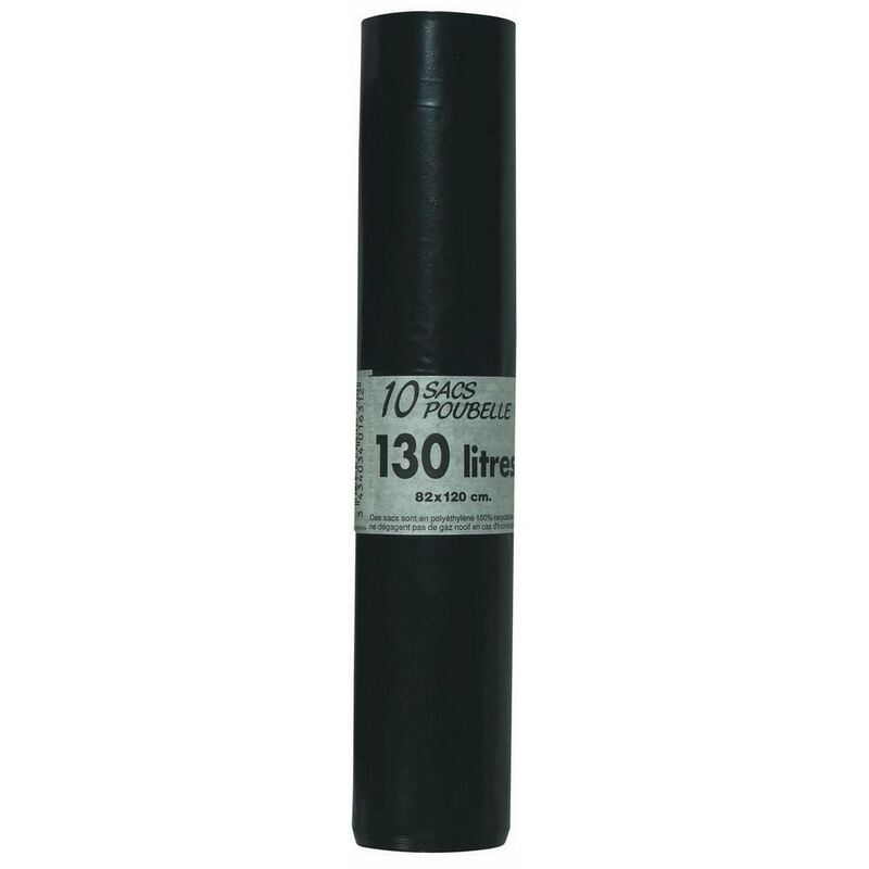Sac Poub 130lx10 Noir 60 Microns - PUBLI EMBAL