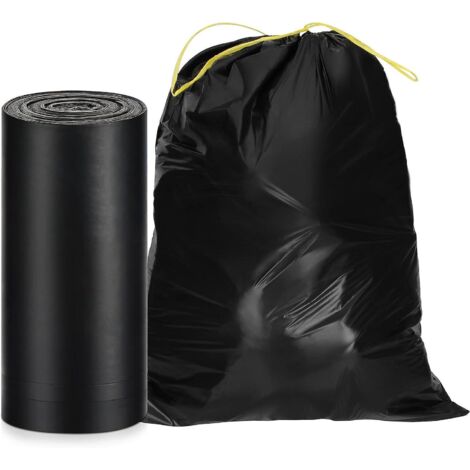 sac Poubelle 35 Litres Lien Coulissant Poubelle Haute(45x50cm,75 Sacs),sac Poubelle Ultra Resistant,sac Poubelle Noir Tri Selectif Handy Garbage B