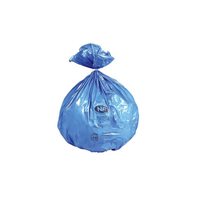 Sans Marque - Sac poubelle 50 litres bleu nf - paquet de 50 - Maxiburo