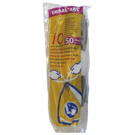 Sac Poubelle à Lien Coulissant 50 L H 75 X L 68 Cm - 21 Microns