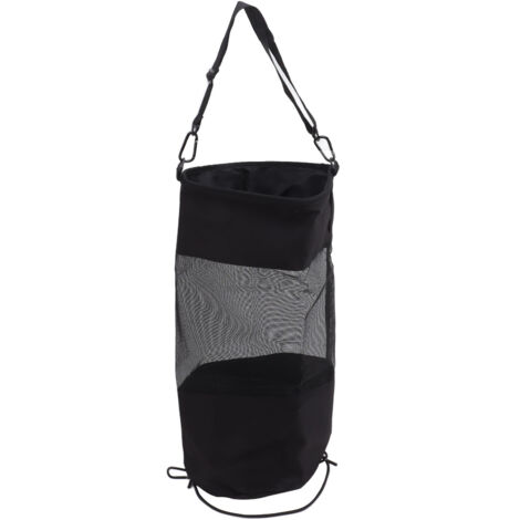 Sac Poubelle Bateau Forme Cylindrique Grande Capacité Anti-Fuite Pliable Conteneur Déchets pour Camping Voiture Maison