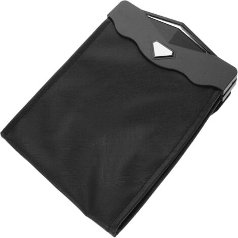 Sac poubelle de voiture LED, organisateur de poubelle suspendu créatif en similicuir pour les voyages et le bureau, installation facile et design élégant, couleur noire