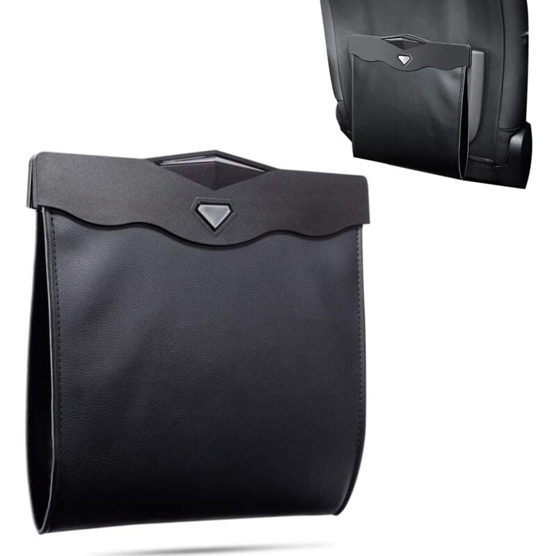 Fitags - Sac Poubelle de Voiture, Poubelle de Voiture pu étanche Portative Sac Poubelle Siège Auto Sac de Rangement pour Voiture, Sac à Ordures