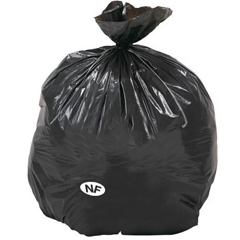 Sac poubelle gris 100 litres NF - Colis de 200 - Maxiburo