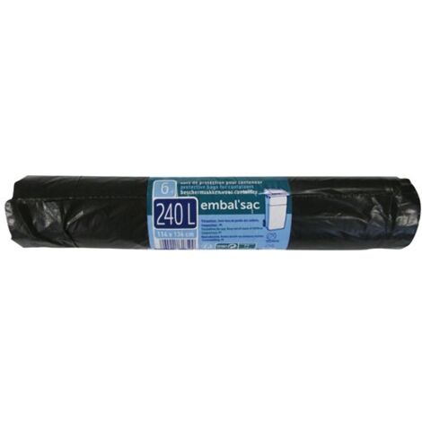 Sac Poubelle Pour Conteneur 240l Poche De 6 Sacs Ref Emb240p06599
