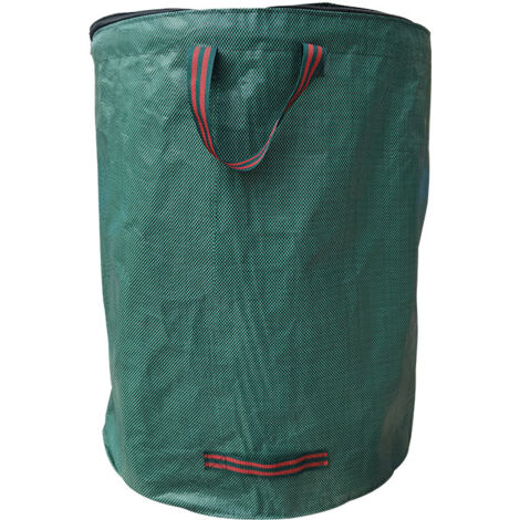 Sac poubelle, sac poubelle de jardin réutilisable, tissé en PP, avec couvercle, 67×76CM