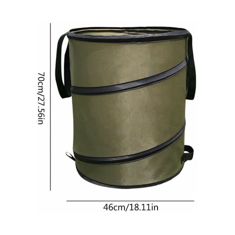 Sac poubelle vert, sac de rangement pliable en tissu Oxford, Extérieur