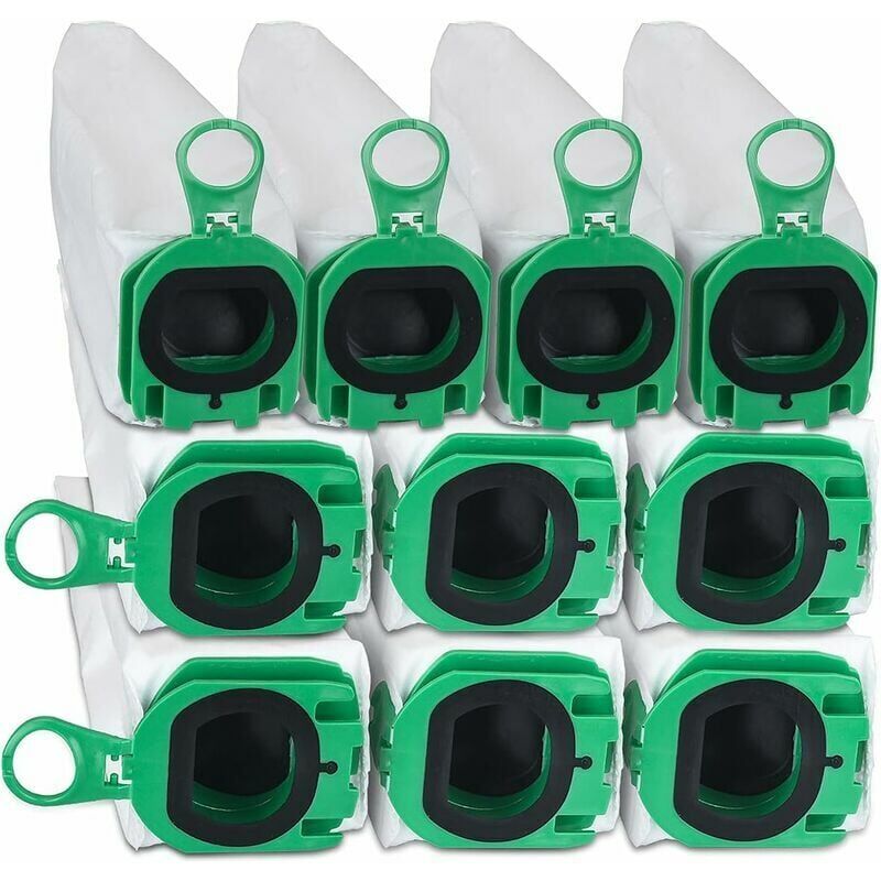 Sac pour aspirateur,Lot de 10 Sacs pour Vorwerk Kobold VB100 vb 100 FP100 fp 100 Aspirateur, Sacs à Poussière de Rechange Kit