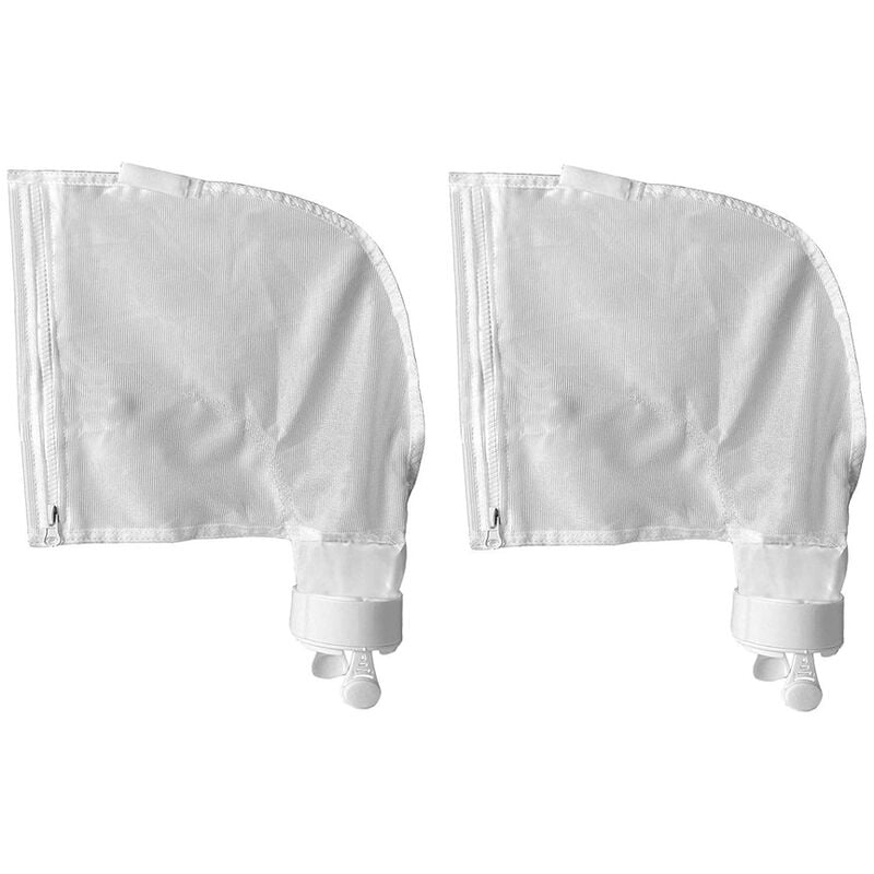 Missdong - Sac pour Nettoyeur de Piscine pour Polaris 280, 480, Sacs à glissière en Nylon Blanc Tout Usage(2pk)