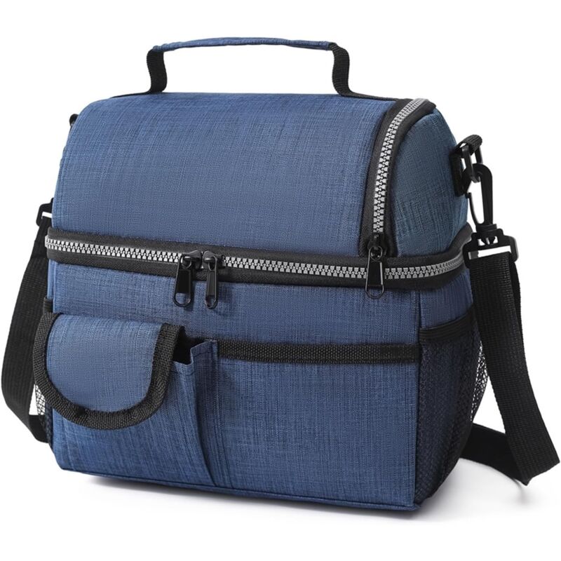 Sac Repas Sac à déjeuner isolé extérieur, sac de nourriture isolé à double couche for le camping, la randonnée, le pique-nique de voyage, glacière à