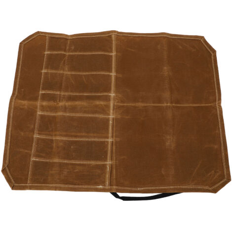 Sac roulable professionnel 7 poches pour couteaux, toile cirée imperméable, idéal chef, camping et barbecue, couleur kaki