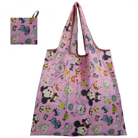 Sac Shopping Écologique Réutilisable Nylon 40x38cm - Pliable et Léger, Capacité 20kg, Multicolore