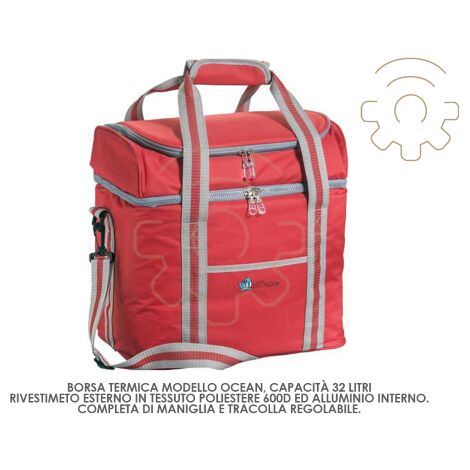 INFERRAMENTA Sac thermique Ocean 32 lt doublure en polyester aluminium 600D A l&39intA rieur avec bandouliA re rA glable, poignA e thermique froide