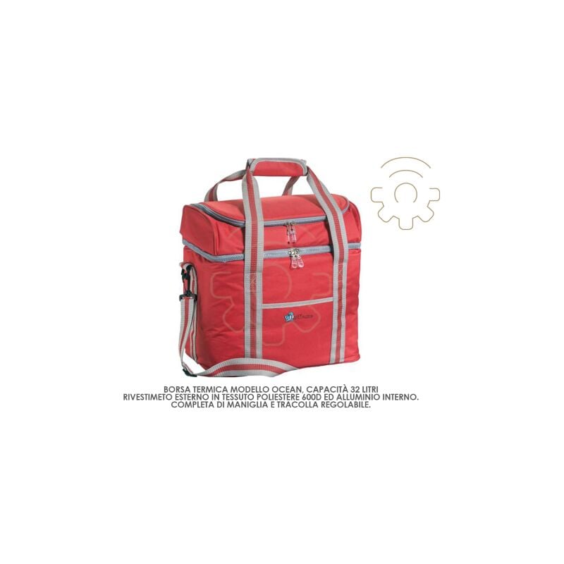 Inferramenta - Sac thermique Ocean 32 lt doublure en polyester aluminium 600D a l&39intA rieur avec bandouliA re rA glable, poignA e thermique froide
