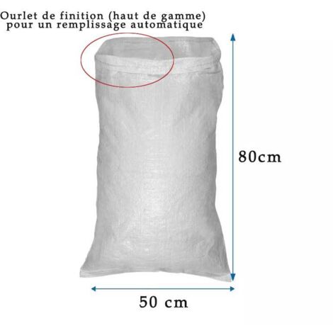 Sac tissé en polypropylène pour céréales 25 kg (à la pièce)