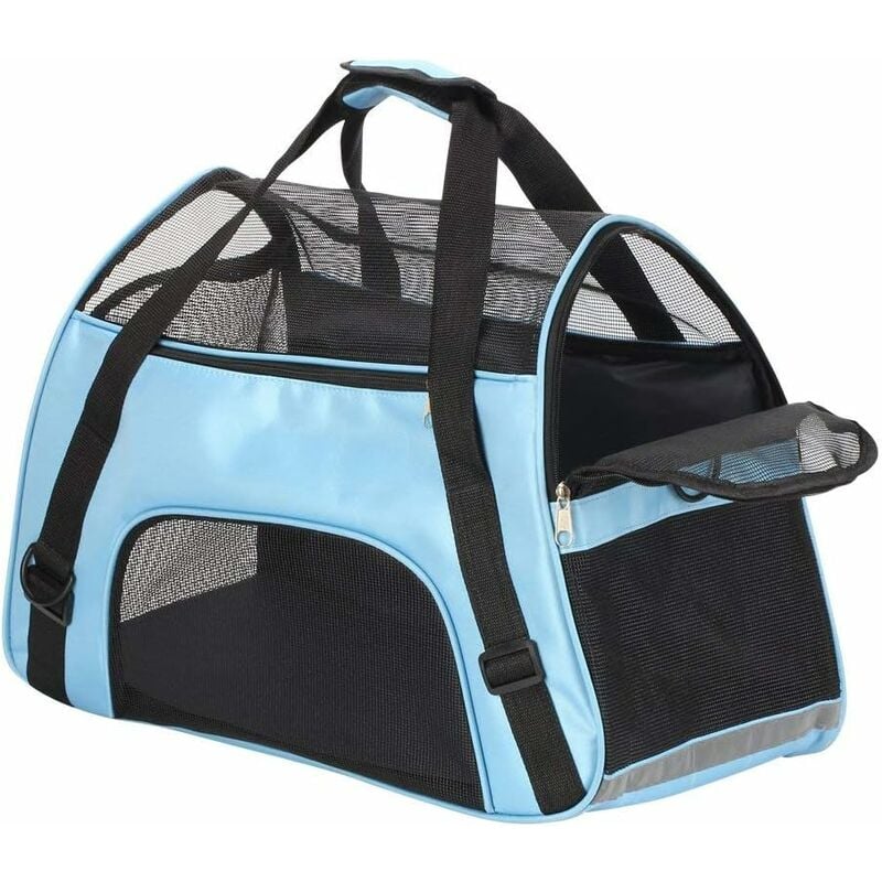 Fei Yu - Sac Transport Chien Sac Transport Chat Voiture Sac Transport Animaux 52 x 27 x 32 Centimètres (Bleu)