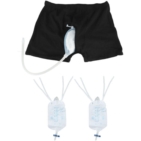 Sac Urinaire Homme Portable à Bande Élastique, Culotte Incontinence Réutilisable pour Personnes Âgées