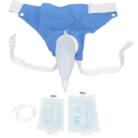 Sac urinaire portable avec cathéter urinaire 1000ML/2000ML pour incontinence masculine et patients alités âgés