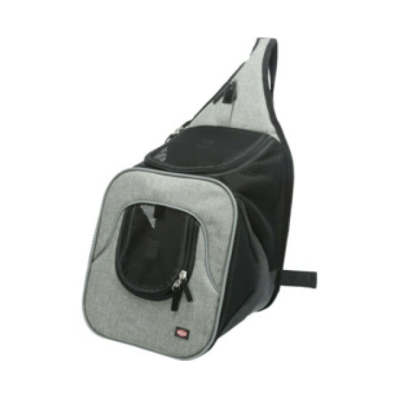 Trixie - Sac ventral Savina en nylon noir et gris Friends On Tour