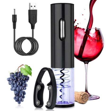 Sacacorchos eléctrico, abridor de botellas recargable, abridor automático de botellas de vino.