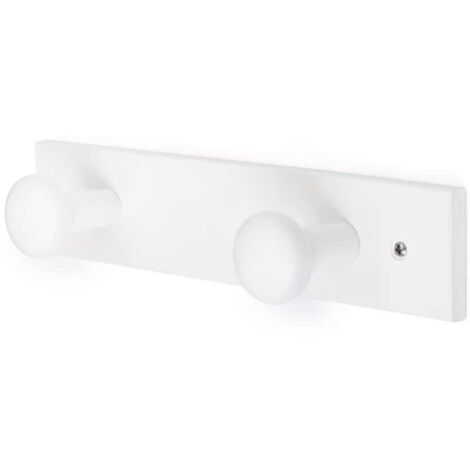 Sacar Appendiabiti in Legno di Faggio Bianco - 2 Posti - 240x60x70 mm