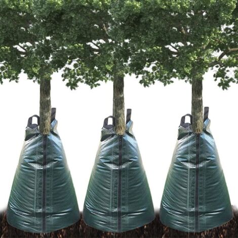 Sacca per irrigazione KZQ Premium da 75 l, sistema di irrigazione per alberi a lungo termine, resistente ai raggi UV - PE, rilascio lento della goccia, con imballaggio ecologico