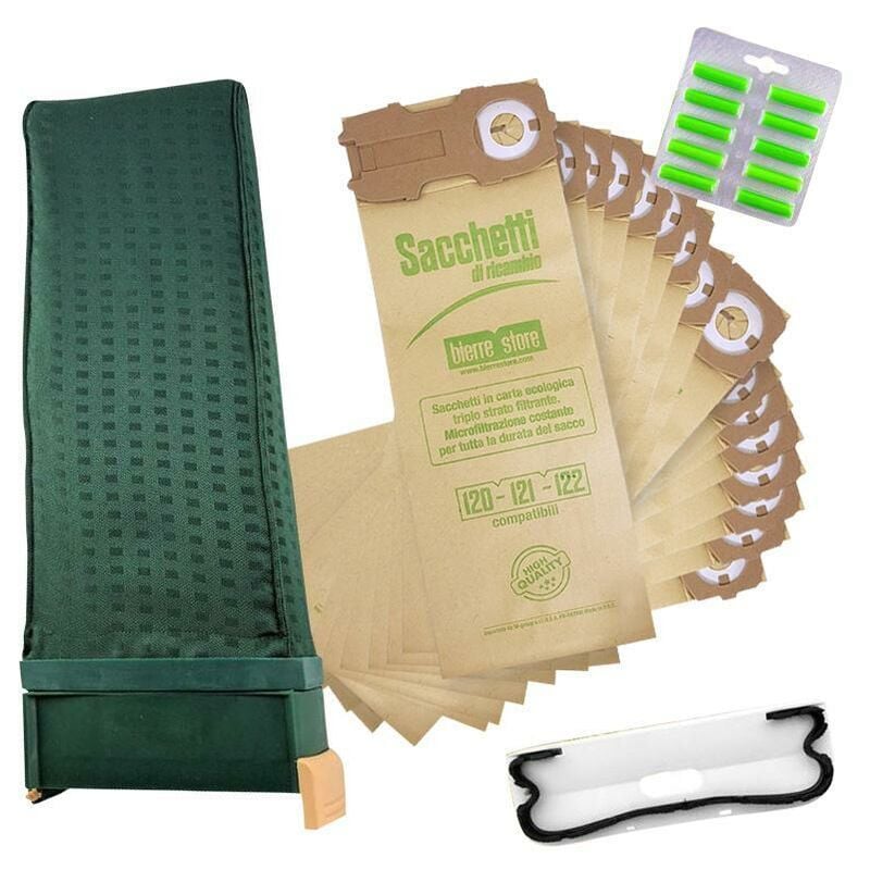 Bierre Store - Sacca unitÀ filtro vk122 folletto 8 sacchetti 10 profumi spazzola vorwerk compatibile