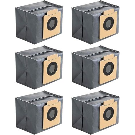 Sacchetti antipolvere applicabili da 6 pezzi per accessori per aspirapolvere Eufy Clean X8 Pro, X10 Pro Omni, parti di ricambio per sacchetti antipolvere di grande capacità
