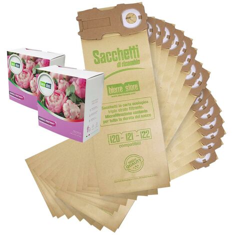 Sacchetti folletto vk 121 vk 122 vk 120 16pz granuli peonia compatibili