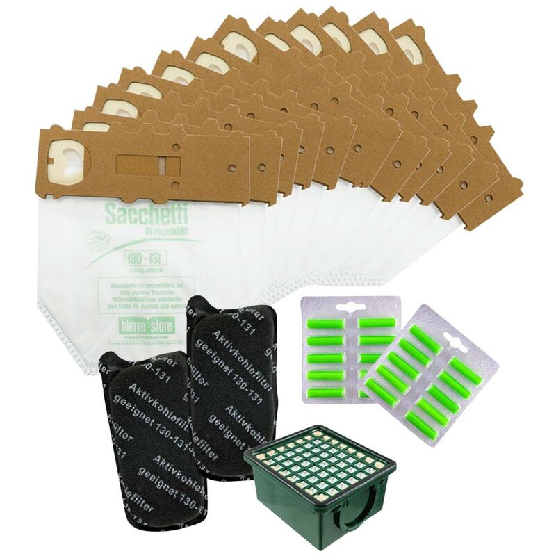 Bierre Store - Sacchetti folletto vk 131 vk 130 12 pz microfibra + filtri compatibili