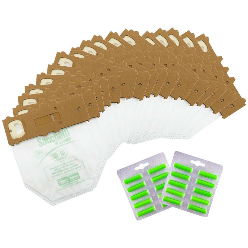 Bierre Store - Sacchetti folletto vk 131 vk 130 18pz microfibra 20 profumi compatibili