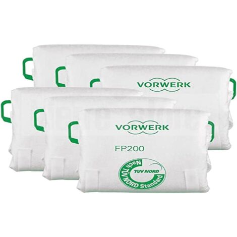 SACCHETTI FP200 PER ASPIRAPOLVERE FOLLETTO   VK200 - RB7s  .- ORIGINALI PZ 6