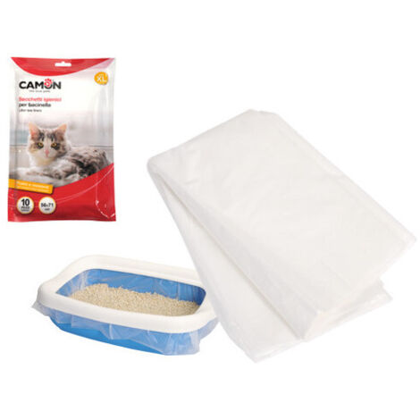 Sacchetti igienici Camon per lettiera gatti XL 10 pezzi – Pratici e resistenti, 56x71 cm