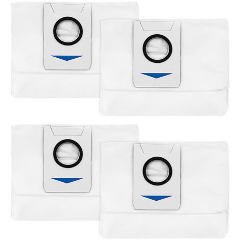 Sacchetti per aspirapolvere KZQ da 4 pezzi per stazione di aspirapolvere Ecovacs Deebot X1 Omni / X1 e Omni / T20 Omni, grande capacità 3L, pezzi di ricambio