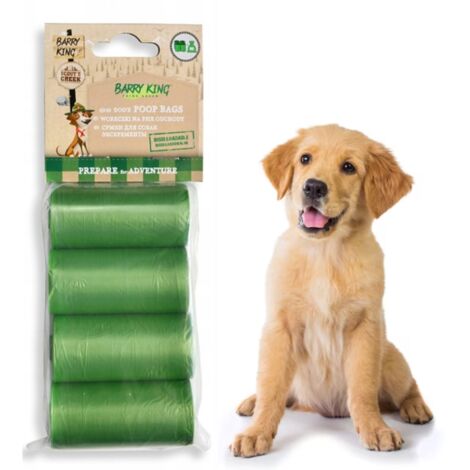 Sacchetti per escrementi canini, verdi, ecologici, 4x20 pz.
