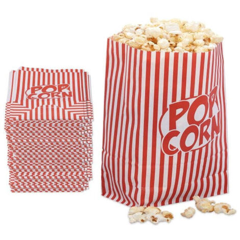 Sacchetti per popcorn con motivi retrò - 48 pezzi