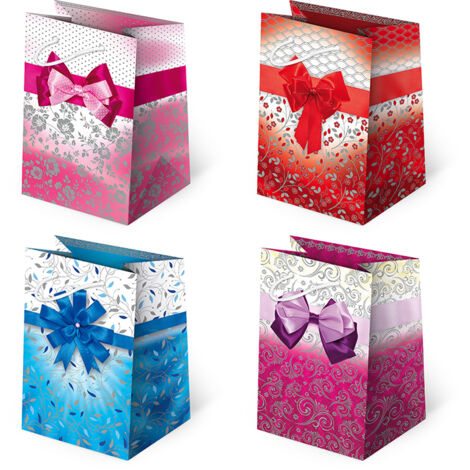 Sacchetti regalo PAW SC con fiocco - 10 pezzi, 10x16x6cm