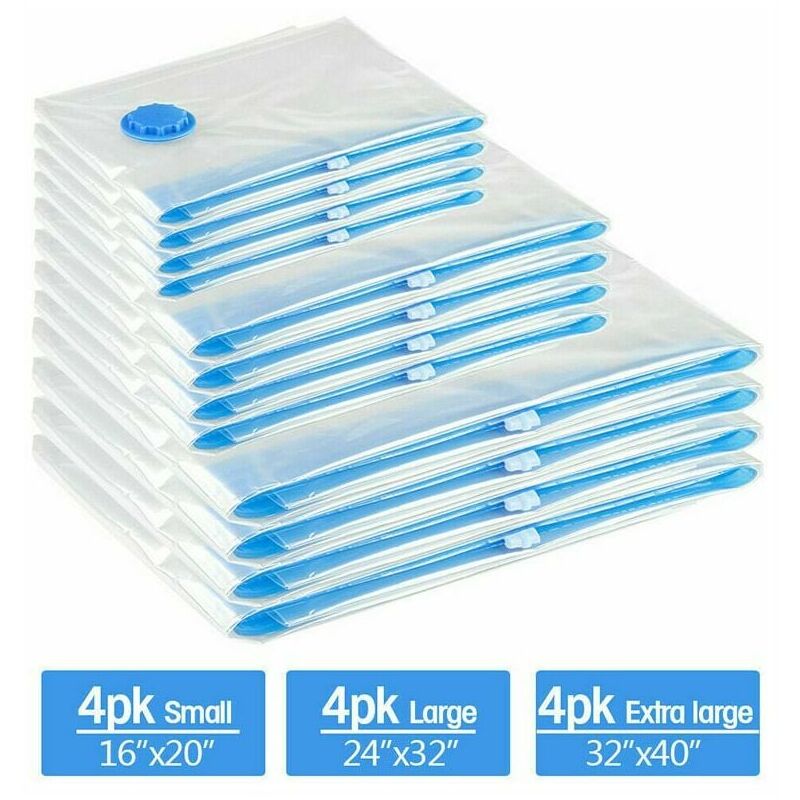 Sacchetti sottovuoto spessi trasparenti 12 set