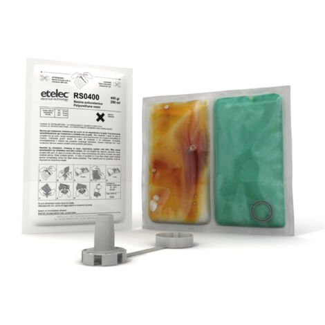 Sacchetto Kit Resina Poliuretanica Stato Finale Solido Sigillatura Protezione Isolamento Riempimento Cassette Derivazione, 400 gr