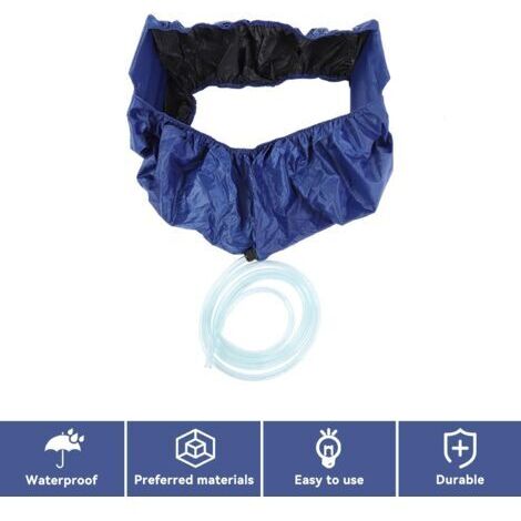 Sacchetto per la pulizia del condizionatore, copertura per la pulizia del condizionatore con fessura, sacchetto di pulizia impermeabile con foro di scarico per casa, camera da letto, ufficio