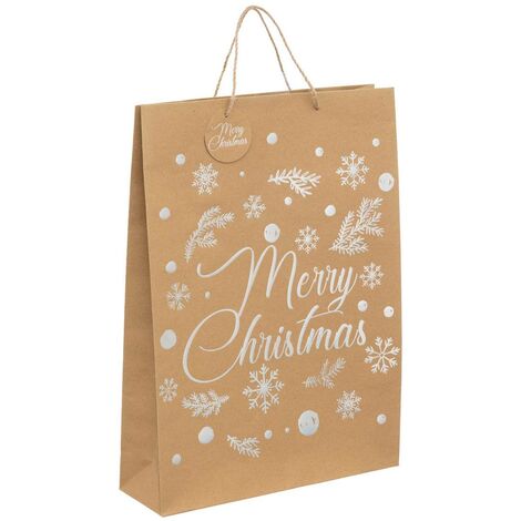 Sacchetto regalo grande in kraft olografico - Feeric lights & christmas
